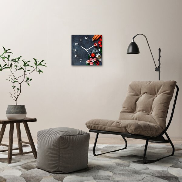 Skleněné hodiny na stěnu Složení pl_zsk_30x30_f_95665511
