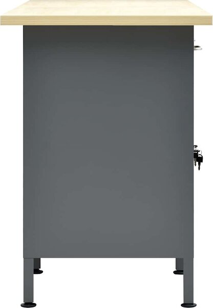 VidaXL Pracovní stůl černý 160 x 60 x 85 cm ocel [145348]