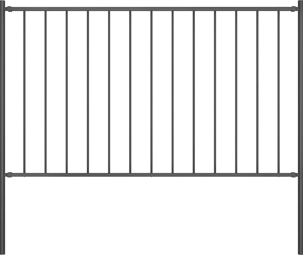 VidaXL Plotový panel Woerden se sloupky ocelový 1,7x0,75 m [145209] Barva: Bílá