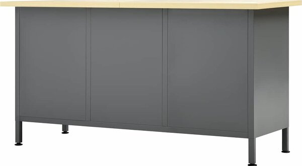 VidaXL Pracovní stůl černý 160 x 60 x 85 cm ocel [145348]
