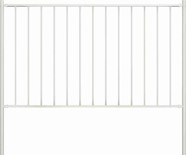 VidaXL Plotový panel Woerden se sloupky ocelový 1,7x0,75 m [145209] Barva: Bílá