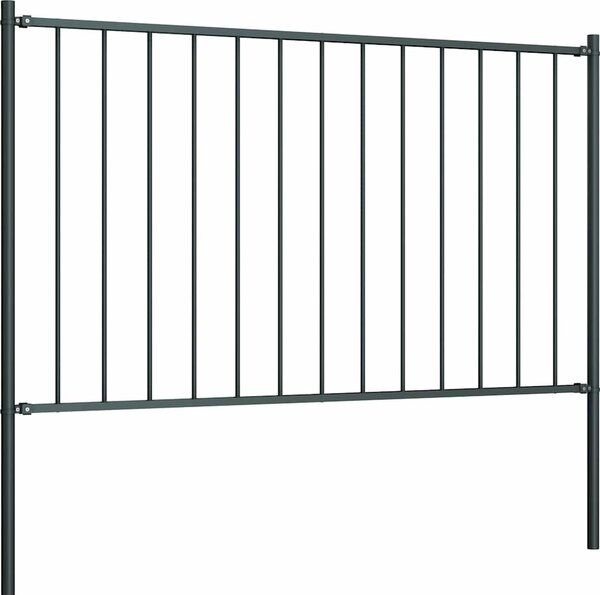VidaXL Plotový panel Woerden se sloupky ocelový 1,7x0,75 m [145209] Barva: Bílá