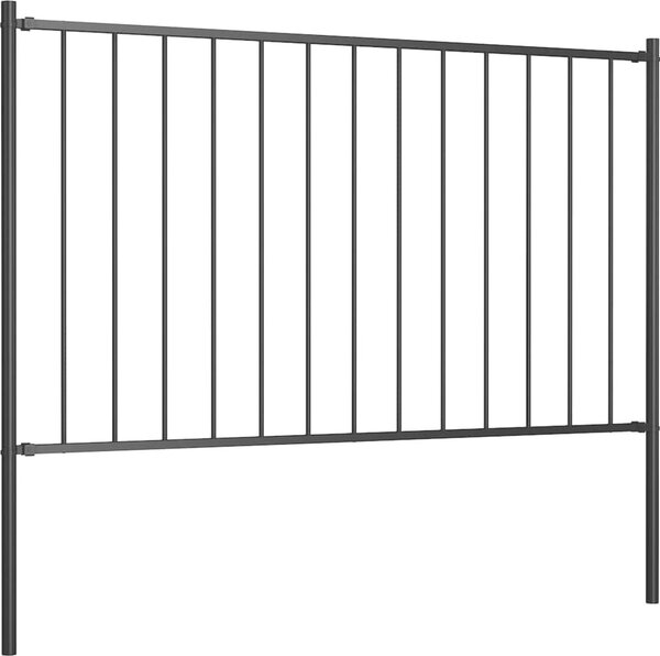 VidaXL Plotový panel Woerden se sloupky ocelový 1,7x0,75 m [145209] Barva: Bílá