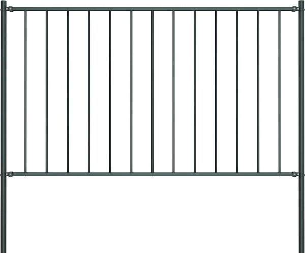 VidaXL Plotový panel Woerden se sloupky ocelový 1,7x0,75 m [145209] Barva: Bílá