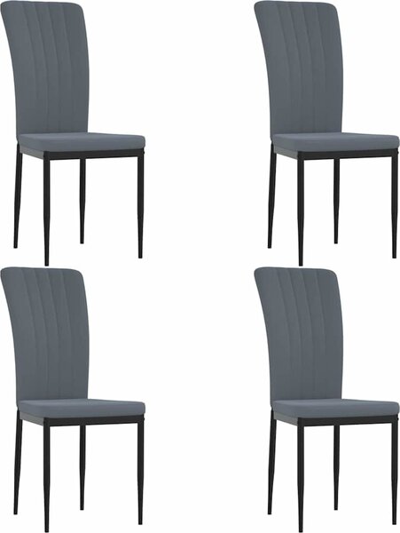 VidaXL Jídelní židle 4 ks samet [326109] Barva: světle šedá