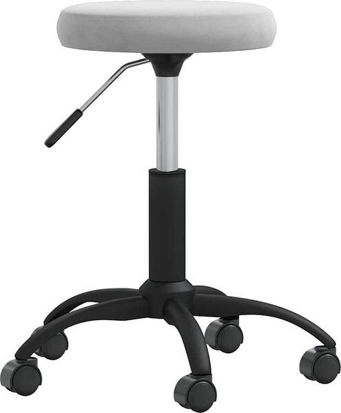 VidaXL Masážní stolička samet [3085738] Barva: světle šedá