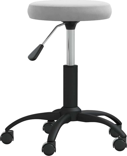 VidaXL Masážní stolička samet [3085738] Barva: světle šedá