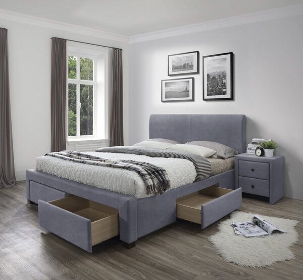 Halmar Postel MODENA 3 se zásuvkami 160x200 šedá