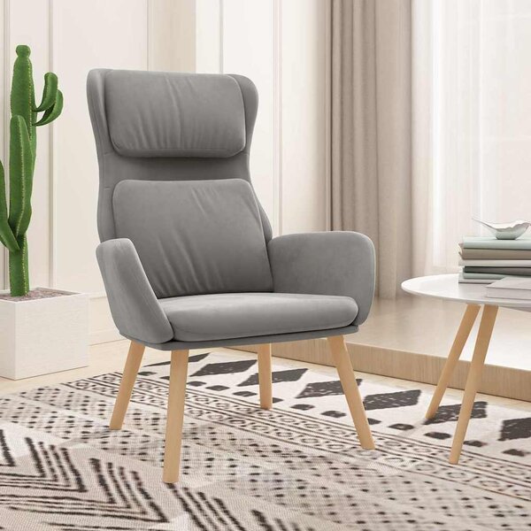 VidaXL Relaxační křeslo samet [341351] Barva: Tmavě šedá