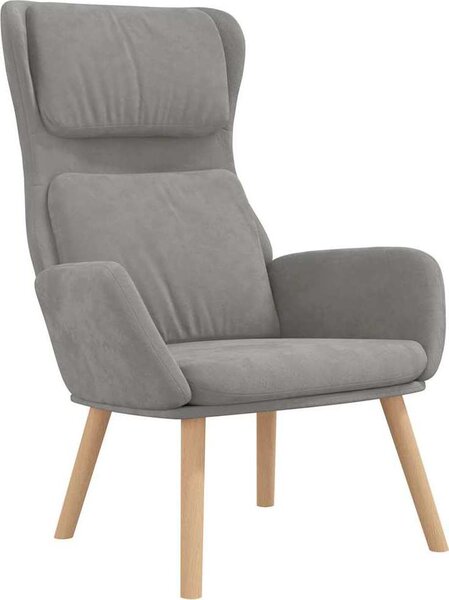 VidaXL Relaxační křeslo samet [341351] Barva: Tmavě šedá