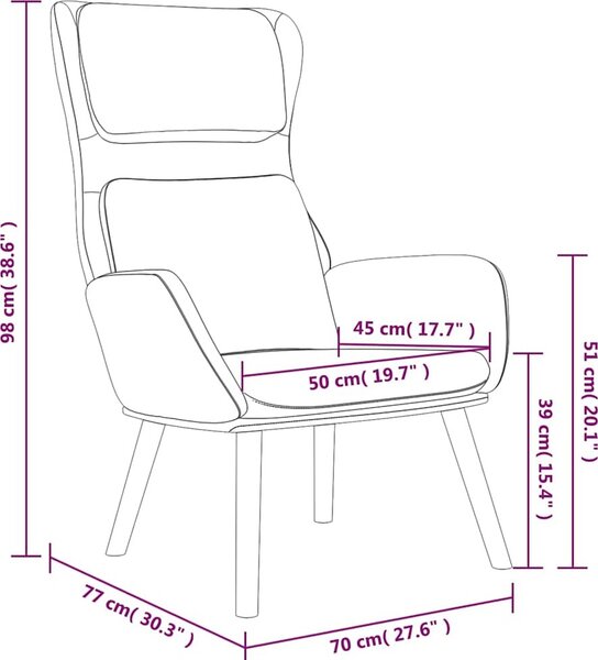 VidaXL Relaxační křeslo samet [341351] Barva: Tmavě šedá