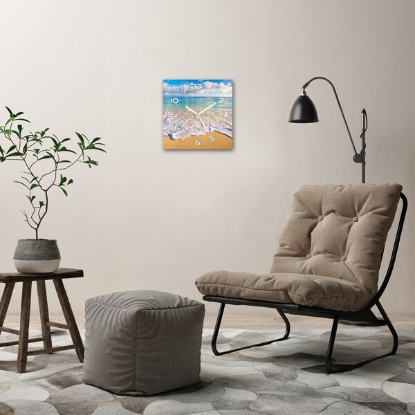 Skleněné hodiny na stěnu Havajská pláž pl_zsk_30x30_f_98746021