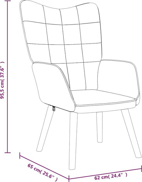 VidaXL Relaxační křeslo textil [327927] Barva: Modrá