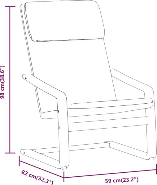 VidaXL Relaxační židle textil [351057] Barva: tmavě hnědá
