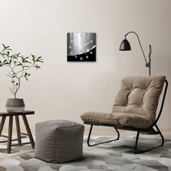 Skleněné hodiny čtverec Metalová abstrakce pl_zsk_30x30_s_318414941