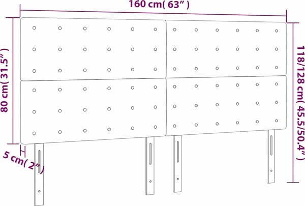 VidaXL Čelo postele 160x5x118/128 cm umělá kůže [3116431] Barva: cappuccino