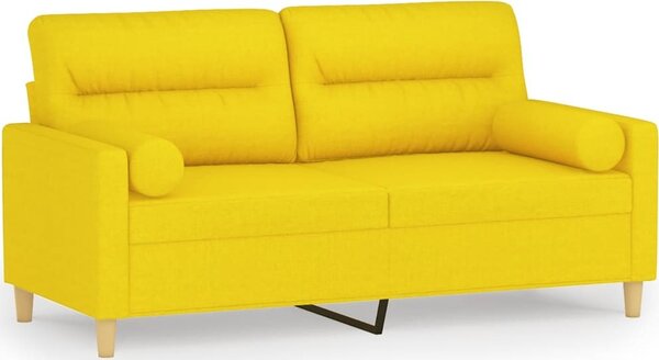 VidaXL 2místná pohovka s polštáři 140 cm textil [3200821] Barva: Černá