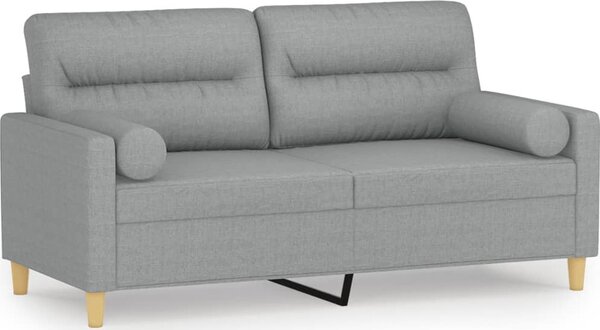 VidaXL 2místná pohovka s polštáři 140 cm textil [3200821] Barva: Černá