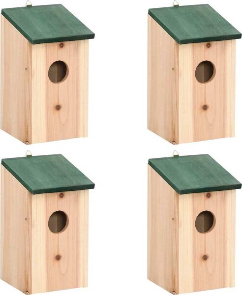 VidaXL Ptačí budky 4 ks dřevěné 12 x 12 x 22 cm [41012]