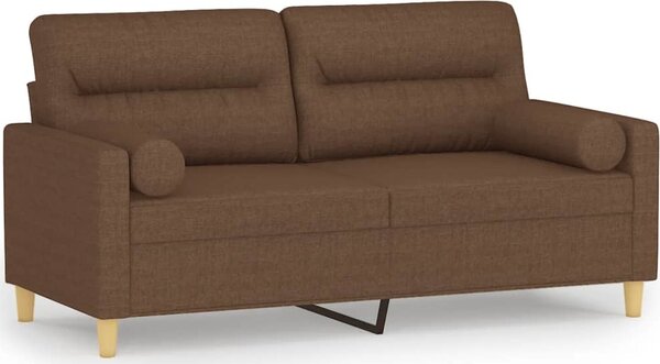 VidaXL 2místná pohovka s polštáři 140 cm textil [3200821] Barva: Černá
