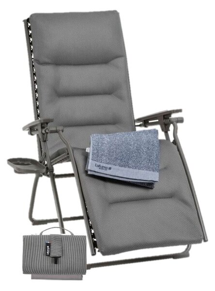 Sada křeslo EVOLUTION a příslušenství Lafuma BeComfort šedá Silver