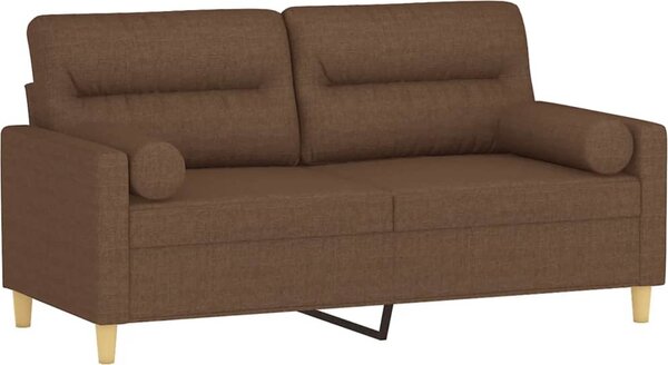 VidaXL 2místná pohovka s polštáři 140 cm textil [3200821] Barva: Černá