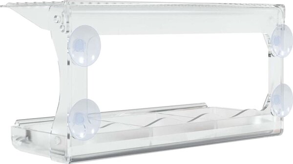 VidaXL Okenní krmítka pro ptáky 2 ks akryl 30 x 12 x 15 cm [318304]