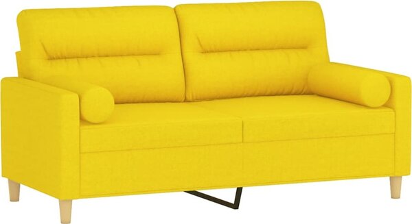 VidaXL 2místná pohovka s polštáři 140 cm textil [3200821] Barva: Černá