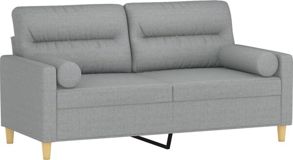 VidaXL 2místná pohovka s polštáři 140 cm textil [3200821] Barva: Černá