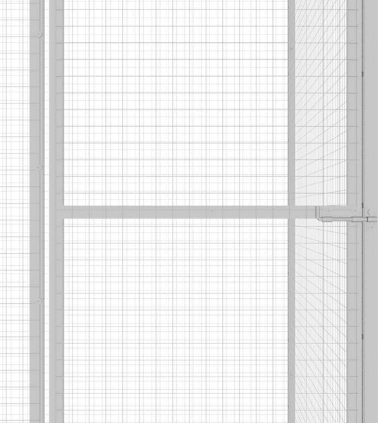 VidaXL Klec pro kočky 3 x 1,5 x 1,5 m pozinkovaná ocel [146357]