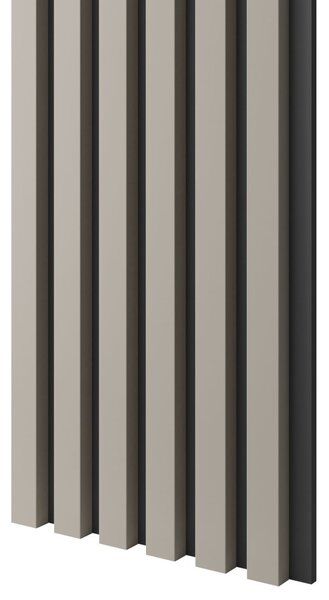 Akustický panel, podklad MDF deska, úzká lamela, pískově béžová, 30x275 cm