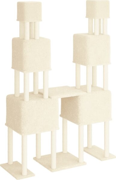 VidaXL Škrabadlo pro kočky se sisalovými sloupky 199 cm [172079] Barva: Tmavě šedá