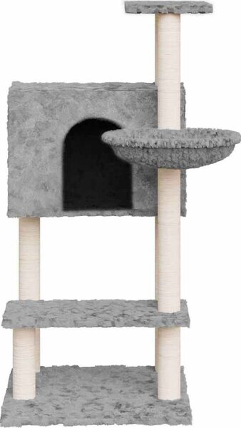 VidaXL Škrabadlo pro kočky se sisalovými sloupky 108,5 cm [171597] Barva: světle šedá