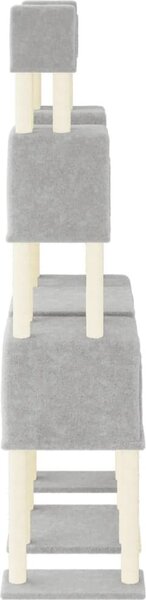 VidaXL Škrabadlo pro kočky se sisalovými sloupky 199 cm [172079] Barva: Tmavě šedá