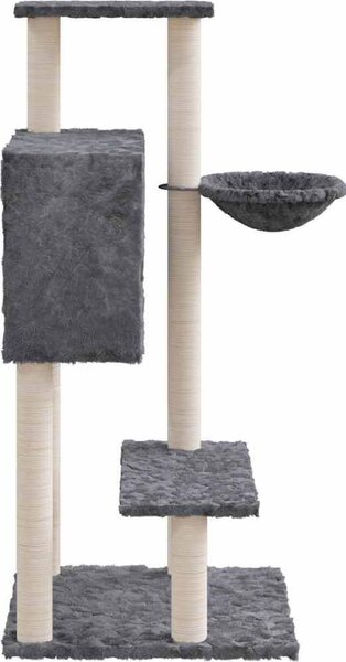 VidaXL Škrabadlo pro kočky se sisalovými sloupky 108,5 cm [171597] Barva: světle šedá