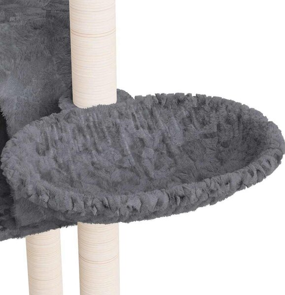 VidaXL Škrabadlo pro kočky se sisalovými sloupky 108,5 cm [171597] Barva: světle šedá