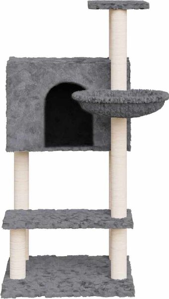 VidaXL Škrabadlo pro kočky se sisalovými sloupky 108,5 cm [171597] Barva: světle šedá