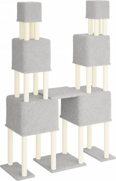 VidaXL Škrabadlo pro kočky se sisalovými sloupky 199 cm [172079] Barva: Tmavě šedá