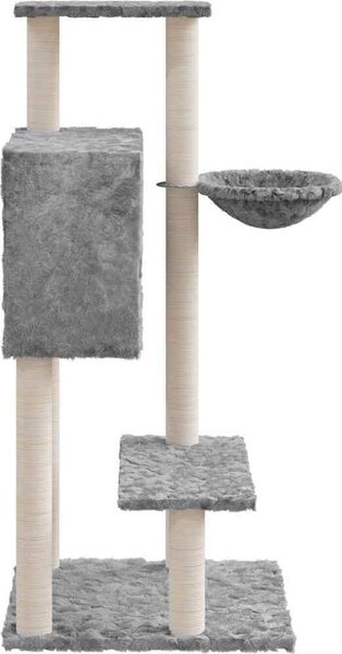 VidaXL Škrabadlo pro kočky se sisalovými sloupky 108,5 cm [171597] Barva: světle šedá