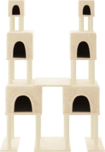VidaXL Škrabadlo pro kočky se sisalovými sloupky 199 cm [172079] Barva: Tmavě šedá