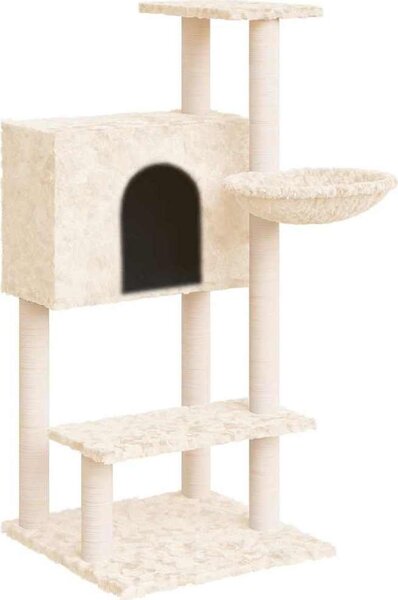 VidaXL Škrabadlo pro kočky se sisalovými sloupky 108,5 cm [171597] Barva: světle šedá