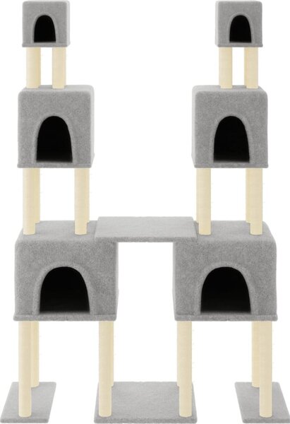VidaXL Škrabadlo pro kočky se sisalovými sloupky 199 cm [172079] Barva: Tmavě šedá