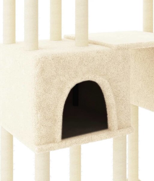 VidaXL Škrabadlo pro kočky se sisalovými sloupky 199 cm [172079] Barva: Tmavě šedá