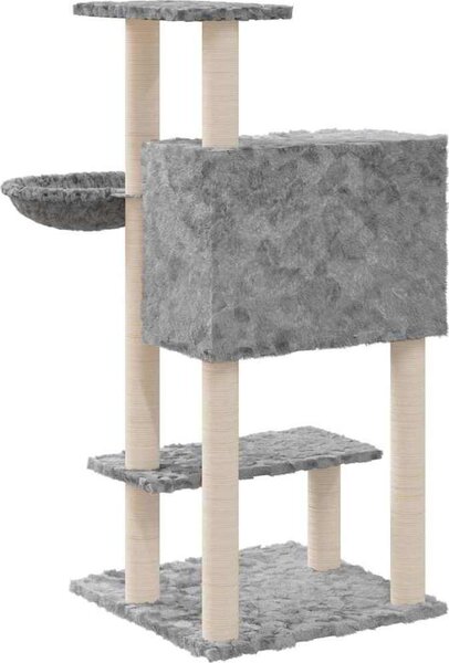 VidaXL Škrabadlo pro kočky se sisalovými sloupky 108,5 cm [171597] Barva: světle šedá