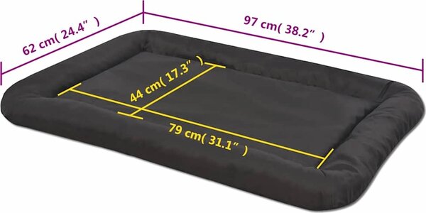 VidaXL Psí matrace, velikost XXL, [170470] Barva: Černá