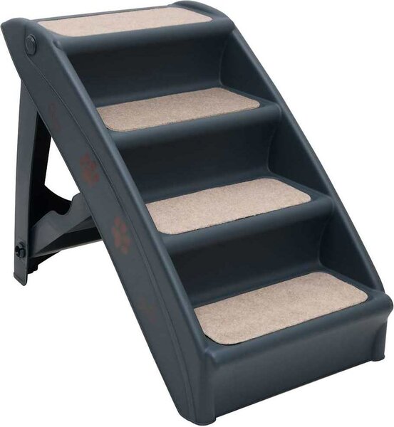 VidaXL Skládací schůdky pro psy 62 x 40 x 49,5 cm [170985] Barva: krémová
