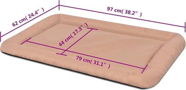 VidaXL Psí matrace, velikost XXL, [170470] Barva: Černá