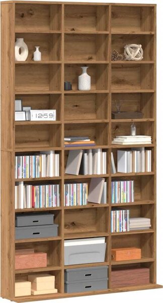 VidaXL Skříňka na CD 102 x 23 x 177,5 cm kompozitní dřevo [815090] Barva: Bílá