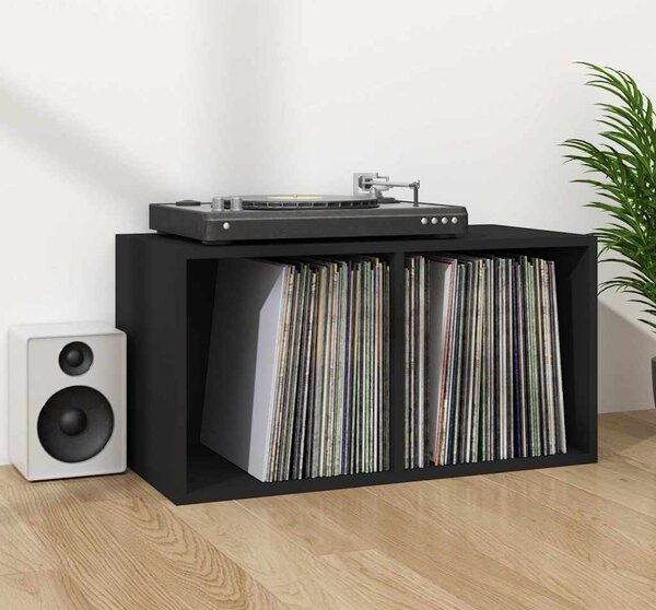 VidaXL Úložný box na LP desky 71 x 34 x 36 cm kompozitní dřevo [815254] Barva: Černý dub
