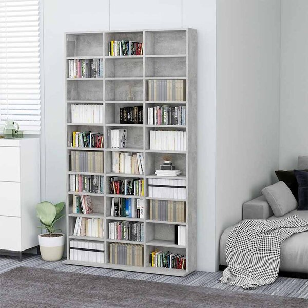 VidaXL Skříňka na CD 102 x 23 x 177,5 cm kompozitní dřevo [815090] Barva: Betonová šedá